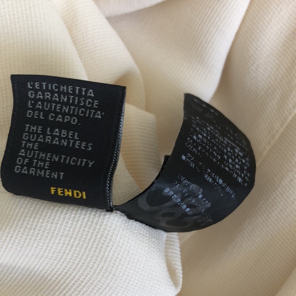 FENDI cream silk dress open back Size 6 - Picture 8 of 16